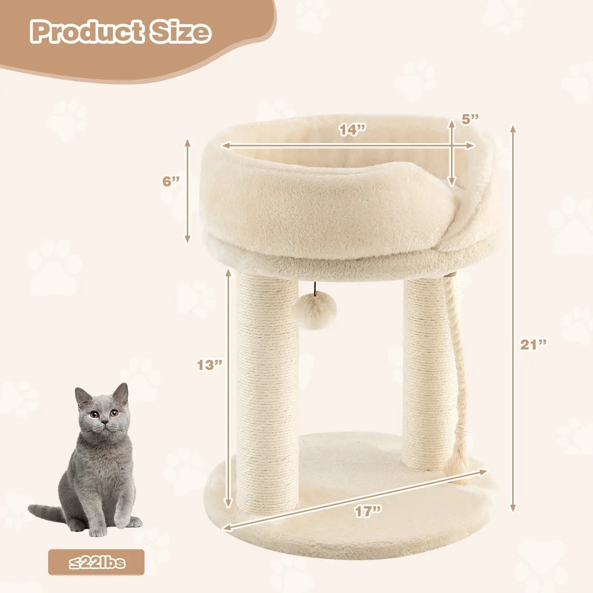 Cat Climbing Tree with Plush Perchs and Scratching Post, photo 7 of 16