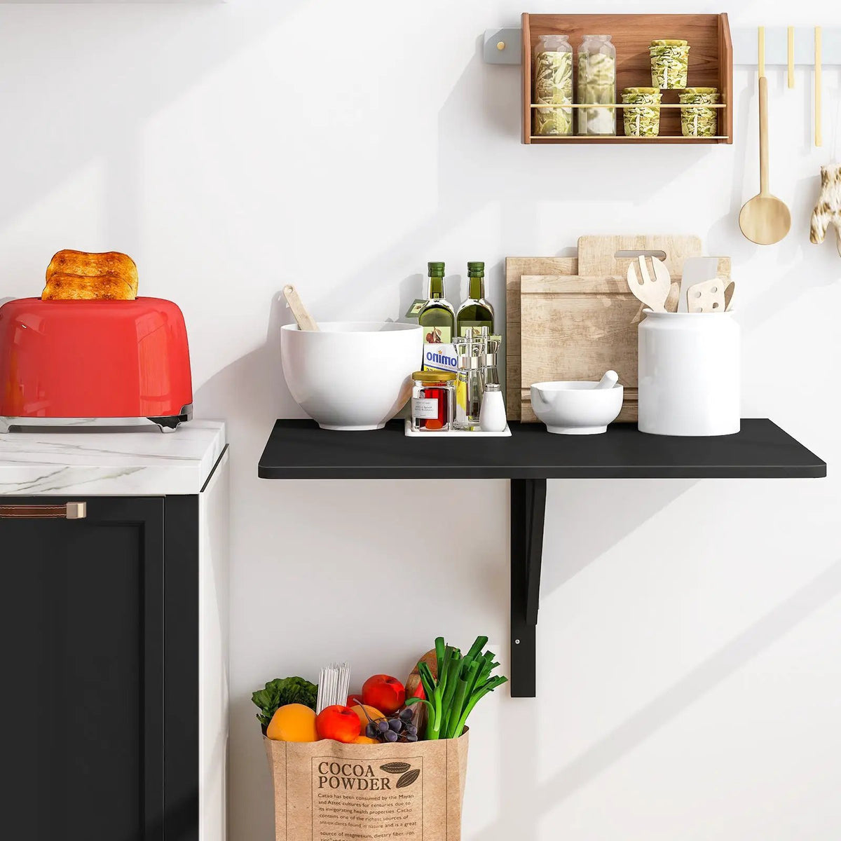 31.5 x 23.5 Inch Wall Mounted Folding Table for Small Spaces, photo 8 of 12