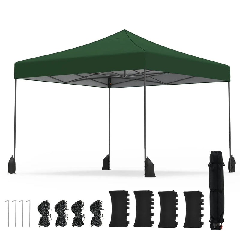 9.5 x 9.5 Feet Pop up Canopy Tent with Adjustable Heights by DirectDeals