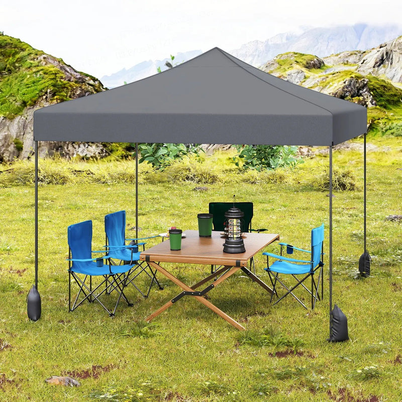 9.5 x 9.5 Feet Pop up Canopy Tent with Adjustable Heights by DirectDeals