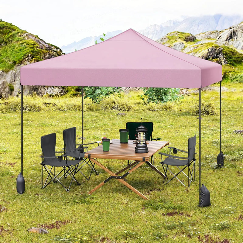 9.5 x 9.5 Feet Pop up Canopy Tent with Adjustable Heights by DirectDeals