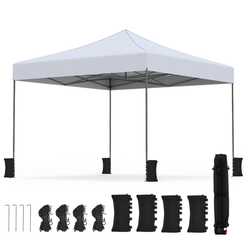 9.5 x 9.5 Feet Pop up Canopy Tent with Adjustable Heights by DirectDeals