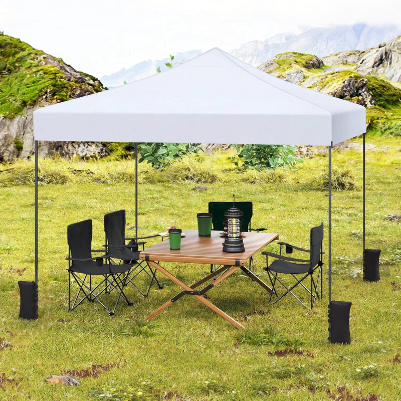 9.5 x 9.5 Feet Pop up Canopy Tent with Adjustable Heights by DirectDeals