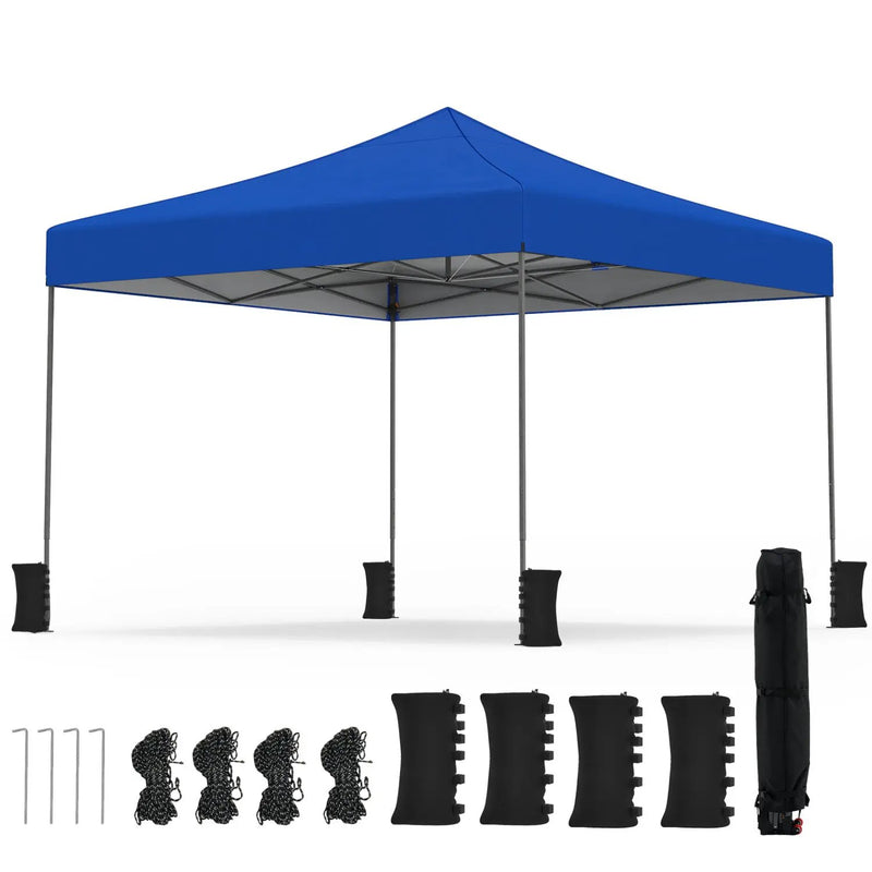 9.5 x 9.5 Feet Pop up Canopy Tent with Adjustable Heights by DirectDeals
