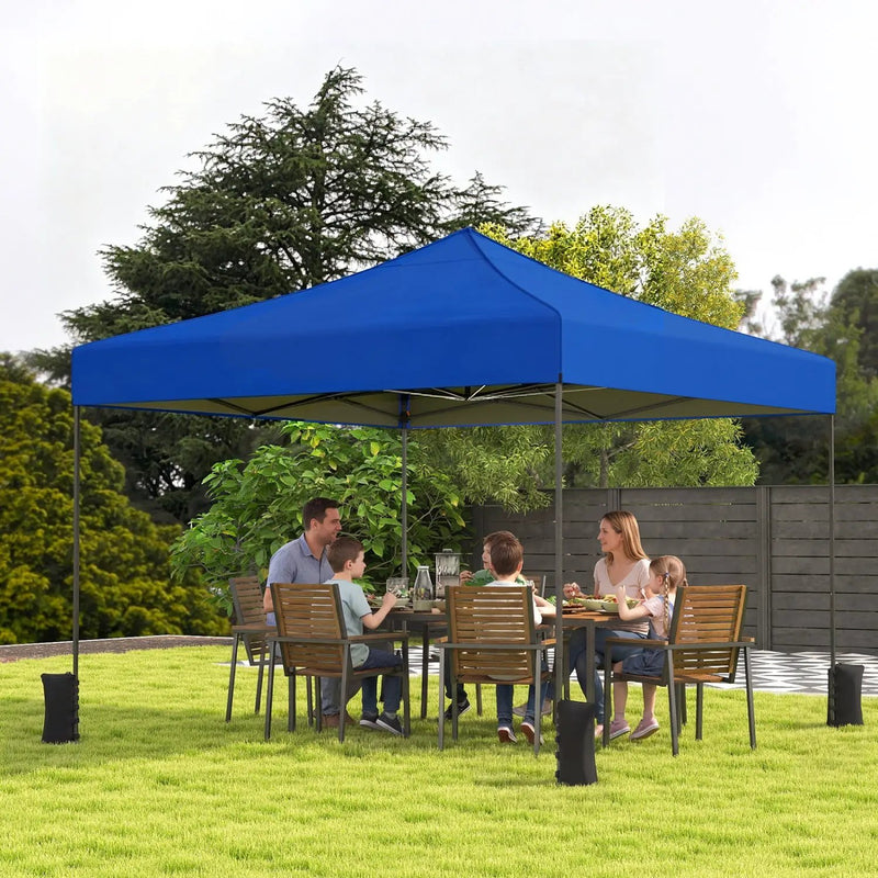 9.5 x 9.5 Feet Pop up Canopy Tent with Adjustable Heights by DirectDeals