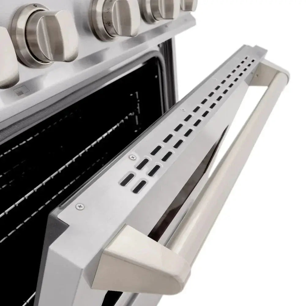 ZLINE 30" Dual Fuel Range, Gas Cooktop, Electric Convection Oven Stainless Steel, CDR30 by Farmhouse Kitchen and Bath