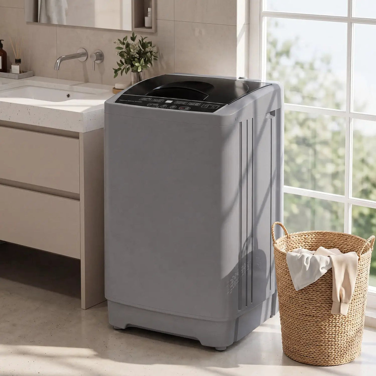 9.93 lbs Full Automatic Washing Machine with 8 Programs by DirectDeals