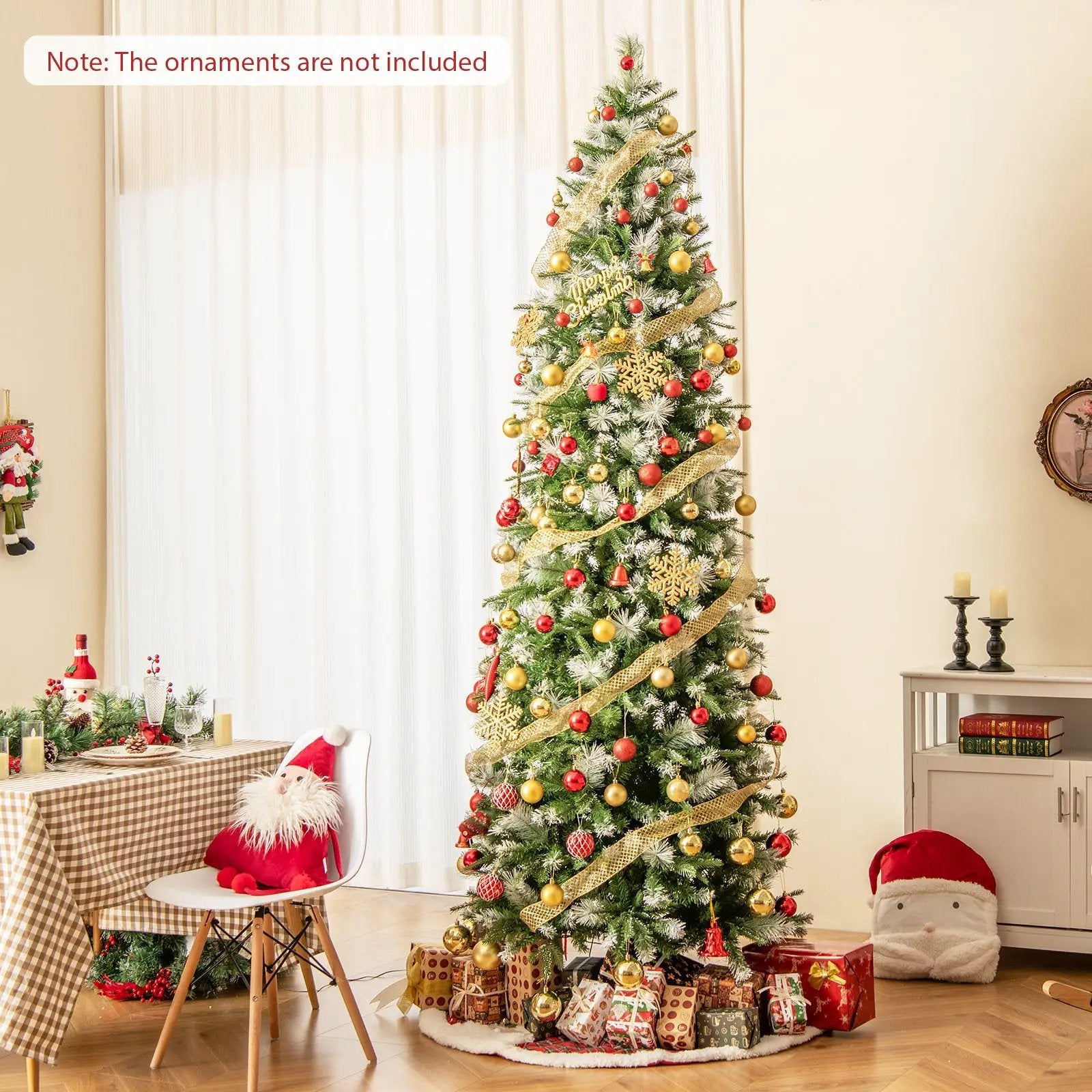6/7.5/9 FT Artificial Christmas Tree with Warm-White LED Lights by DirectDeals