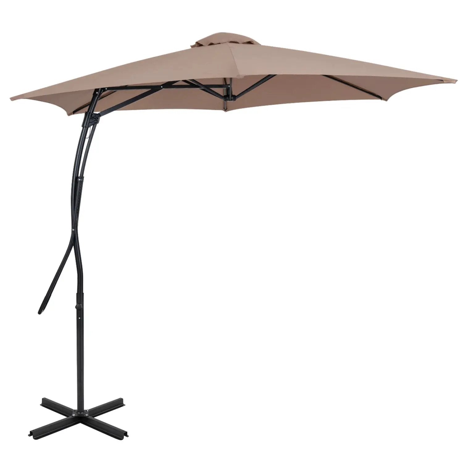 9 FT Cantilever Umbrella with Cross Base and Crank Handle by DirectDeals