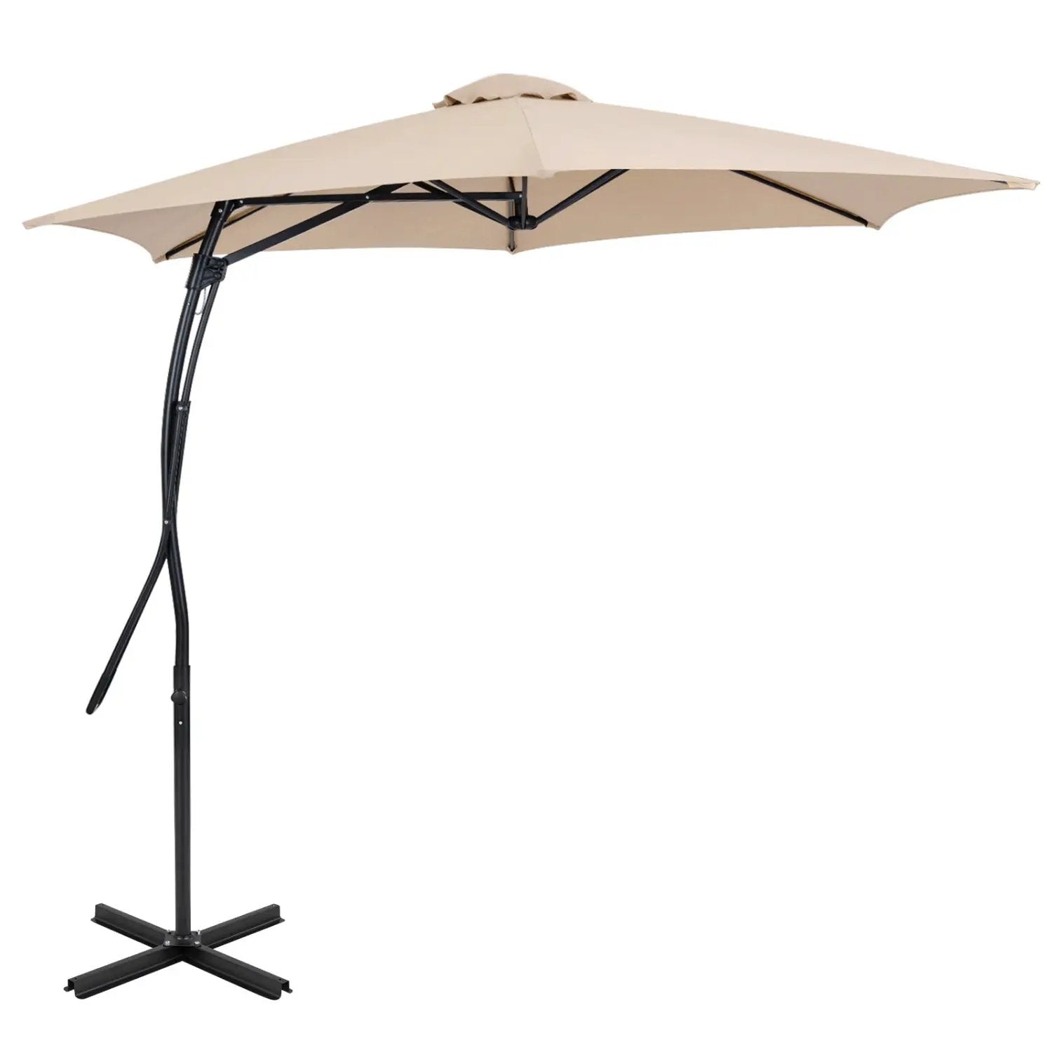 9 FT Cantilever Umbrella with Cross Base and Crank Handle by DirectDeals