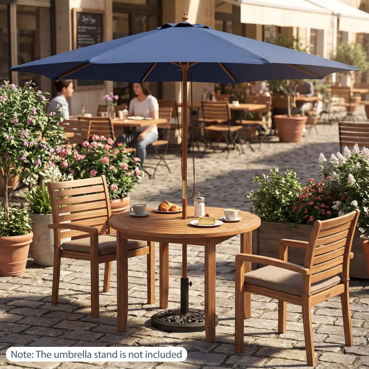 9 FT Patio Umbrella Outdoor Table Market Umbrella with 8 Sturdy Bamboo Ribs, photo 15 of 24
