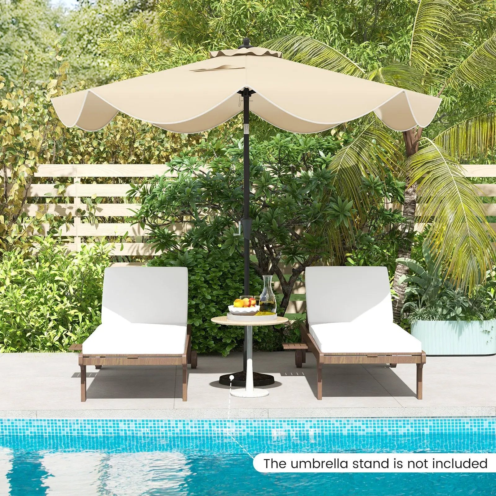 9 FT Patio Umbrella with Crank Handle and Push Button Tilt by DirectDeals
