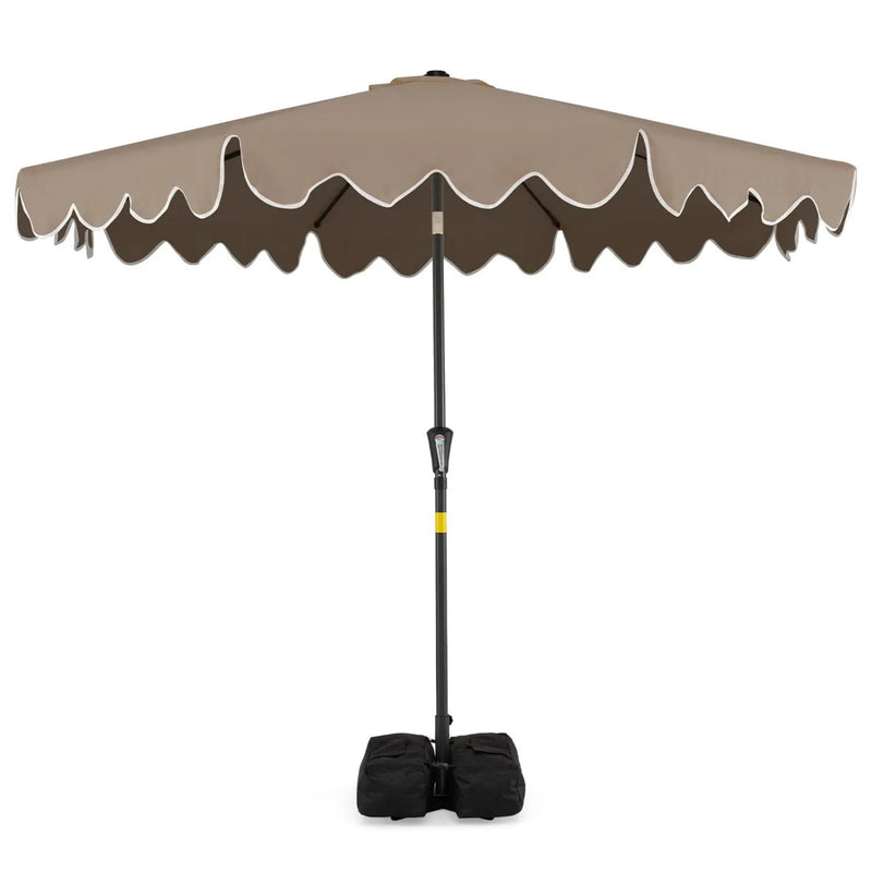 9 Feet Patio Umbrella with Weighted Base and Sandbags by DirectDeals