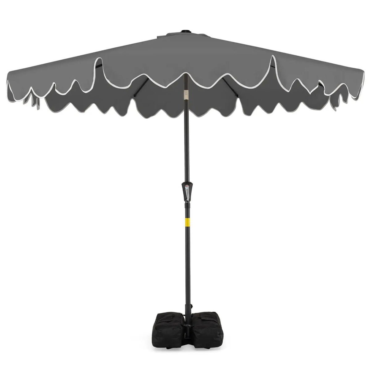 9 Feet Patio Umbrella with Weighted Base and Sandbags, photo 2 of 5