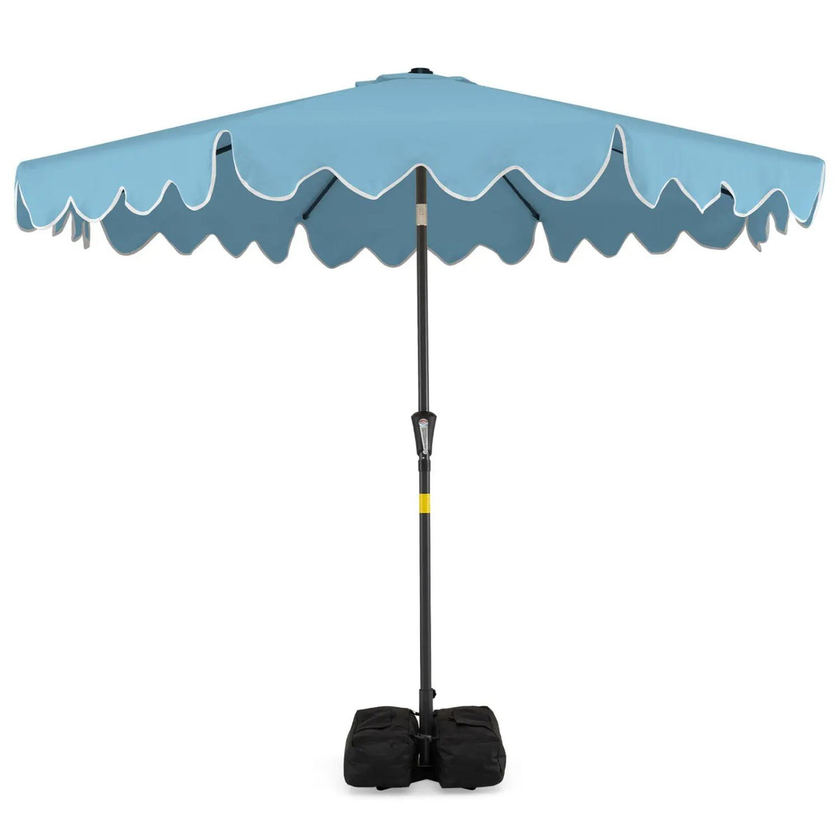 9 Feet Patio Umbrella with Weighted Base and Sandbags, photo 3 of 5