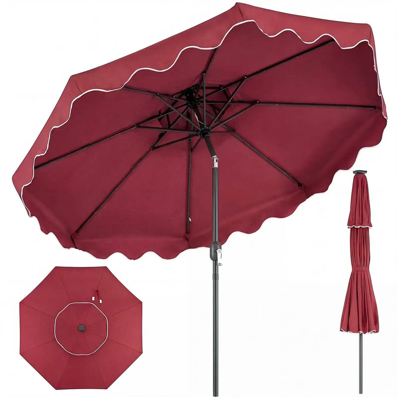 9 Feet Patio Umbrella with Push Button Tilt and Crank by DirectDeals