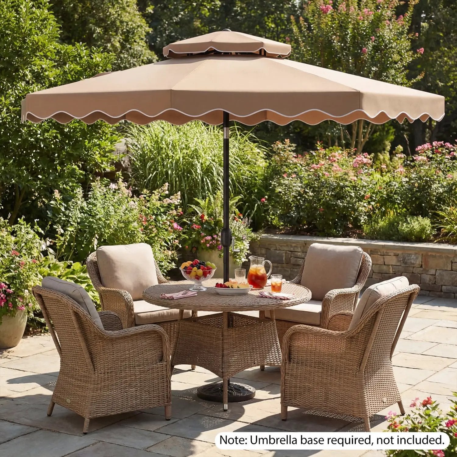 9 Feet Patio Umbrella with Push Button Tilt and Crank by DirectDeals