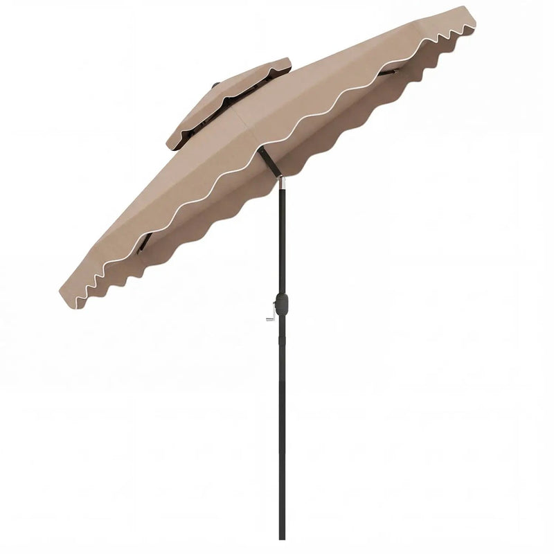 9 Feet Patio Umbrella with Push Button Tilt and Crank by DirectDeals