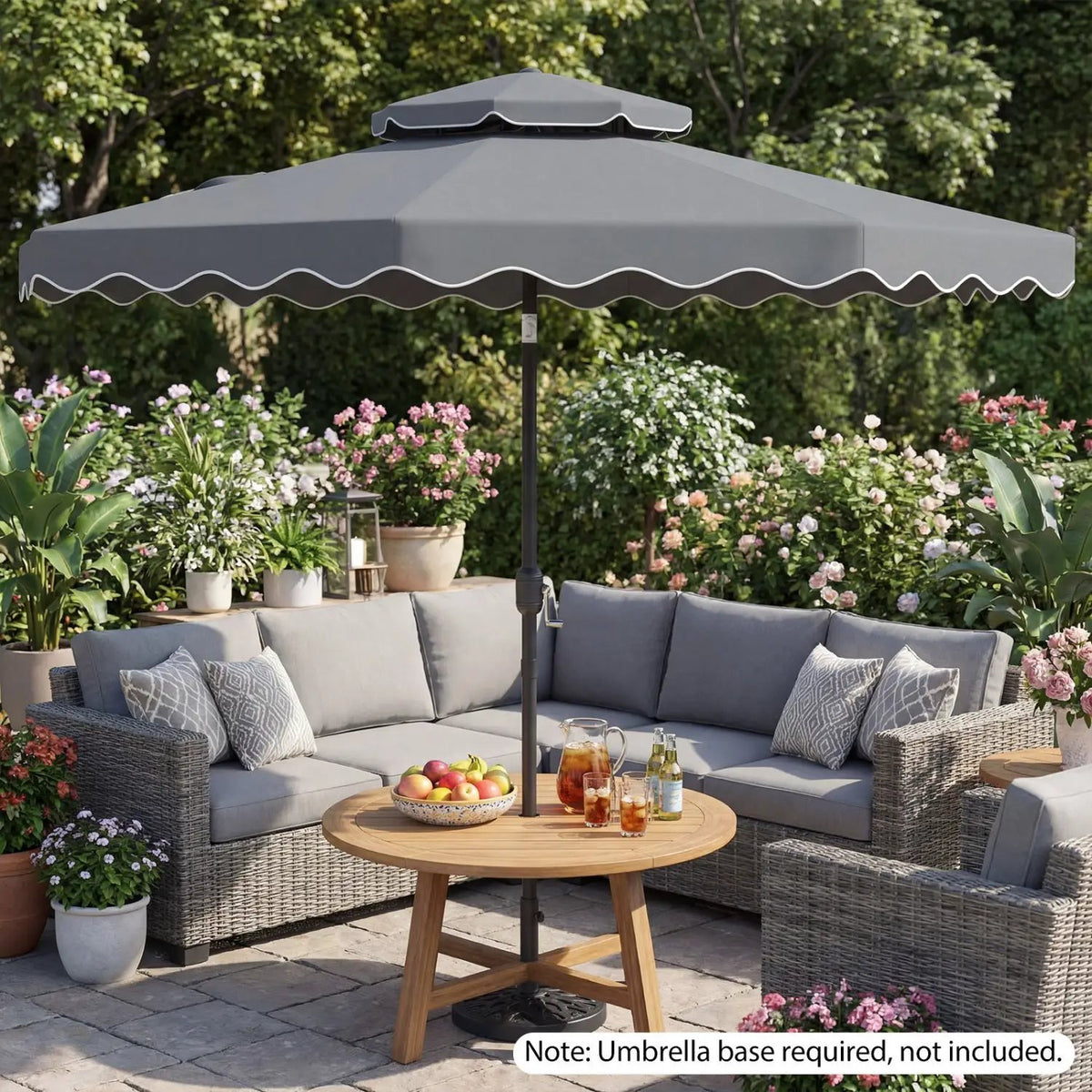 9 Feet Patio Umbrella with Push Button Tilt and Crank, photo 31 of 40