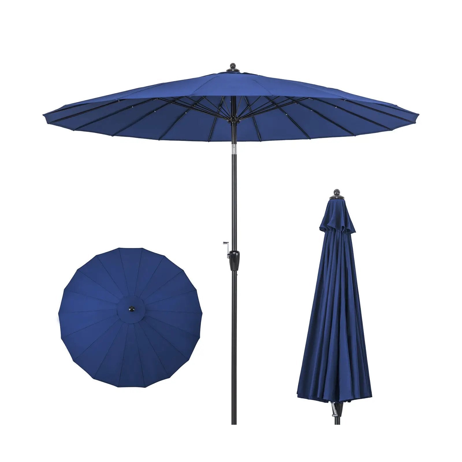 9 Feet Round Patio Umbrella with 18 Fiberglass Ribs by DirectDeals