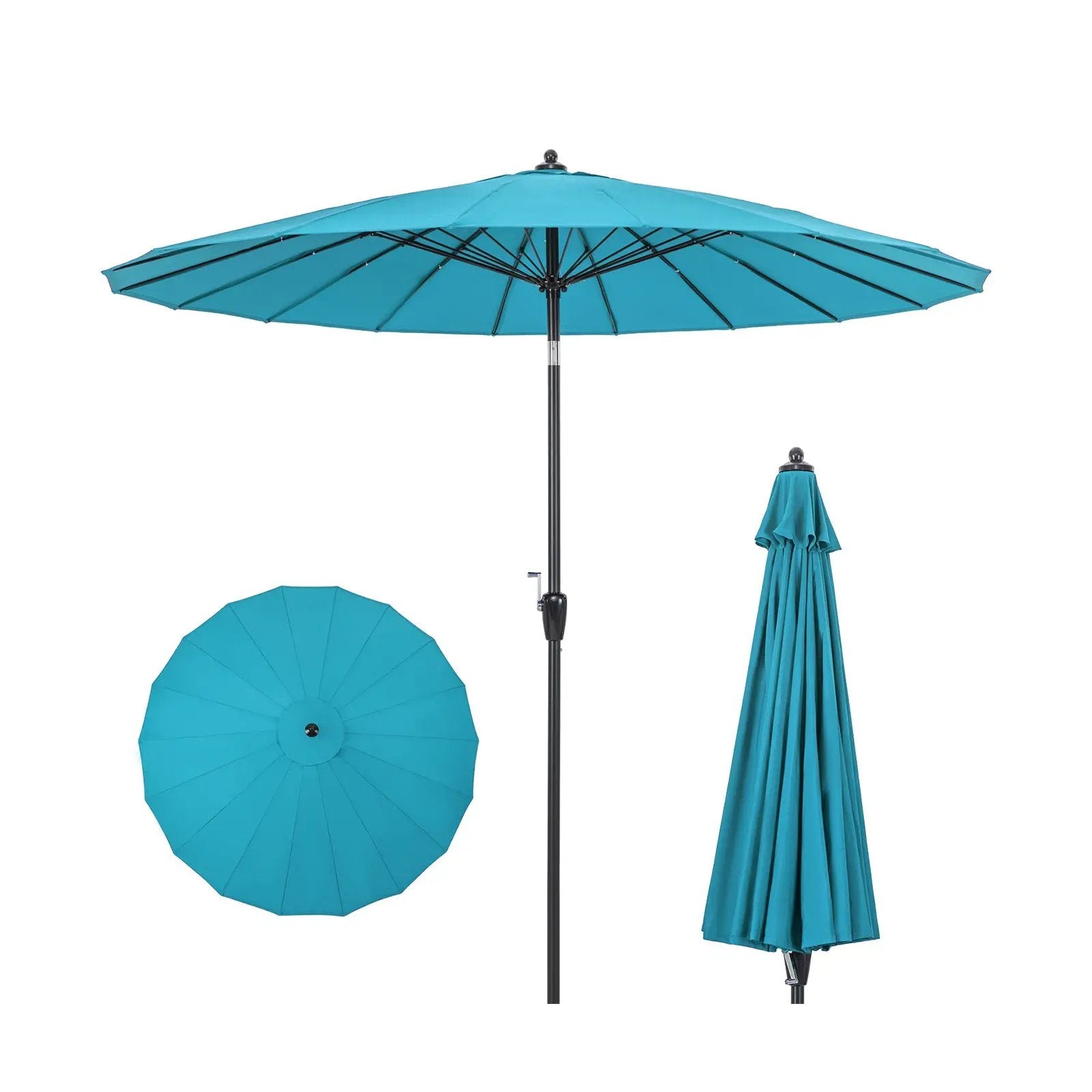 9 Feet Round Patio Umbrella with 18 Fiberglass Ribs by DirectDeals