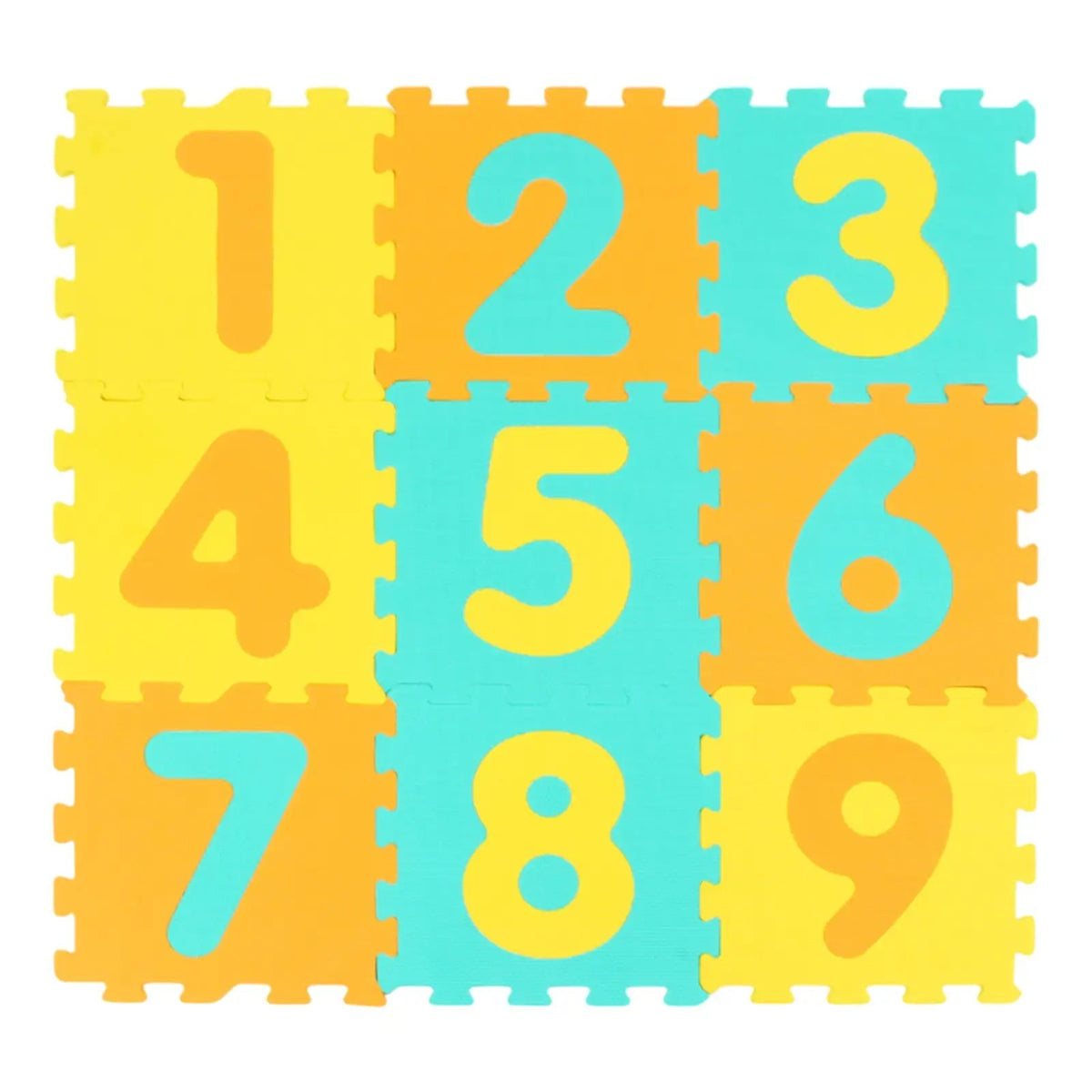 9 Pieces Interlocking Foam Puzzle Floor Mat with 3 Marker Discs, photo 5 of 16
