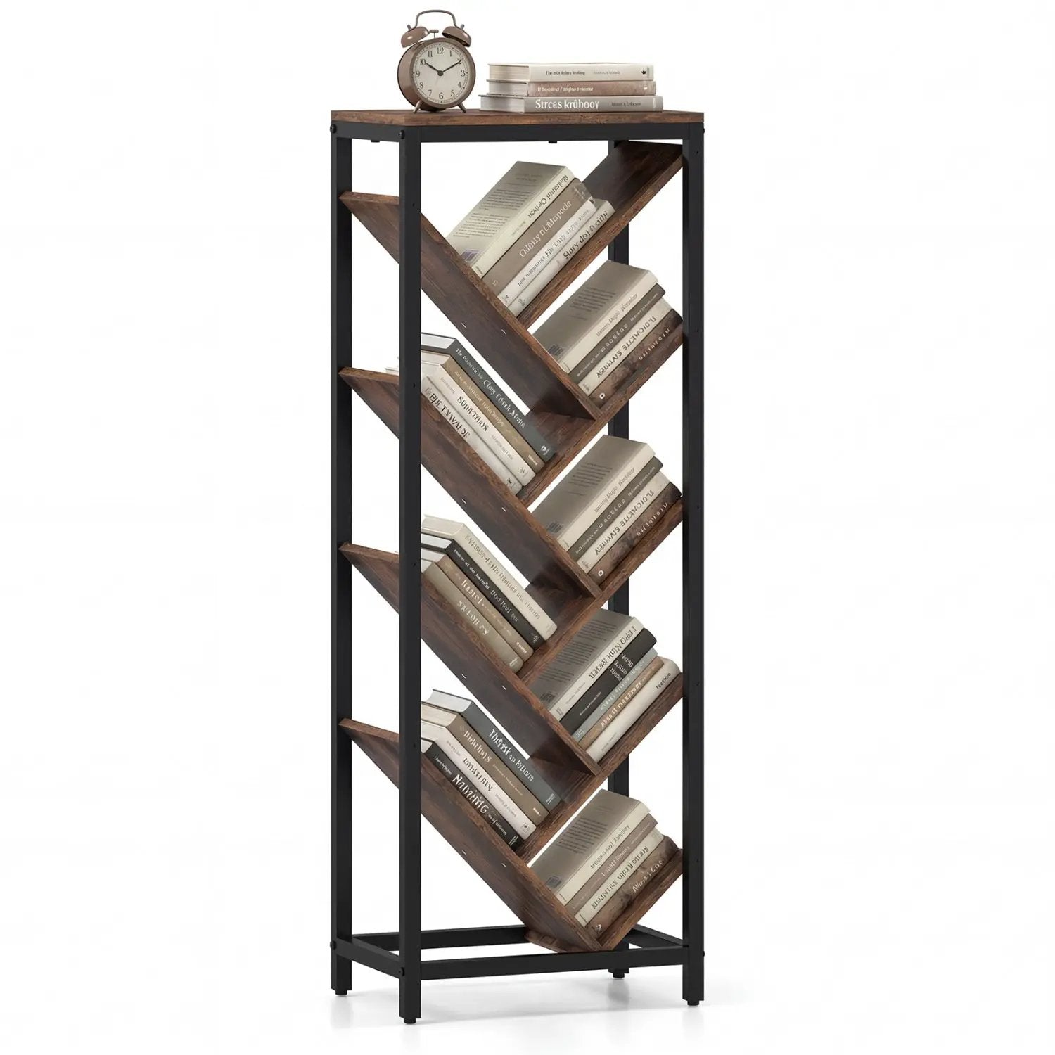 9-Tier Freestanding Bookcase for Hardcover Books by DirectDeals