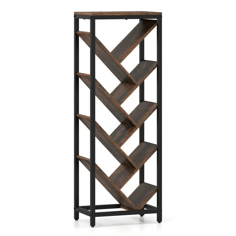 9-Tier Freestanding Bookcase for Hardcover Books by DirectDeals