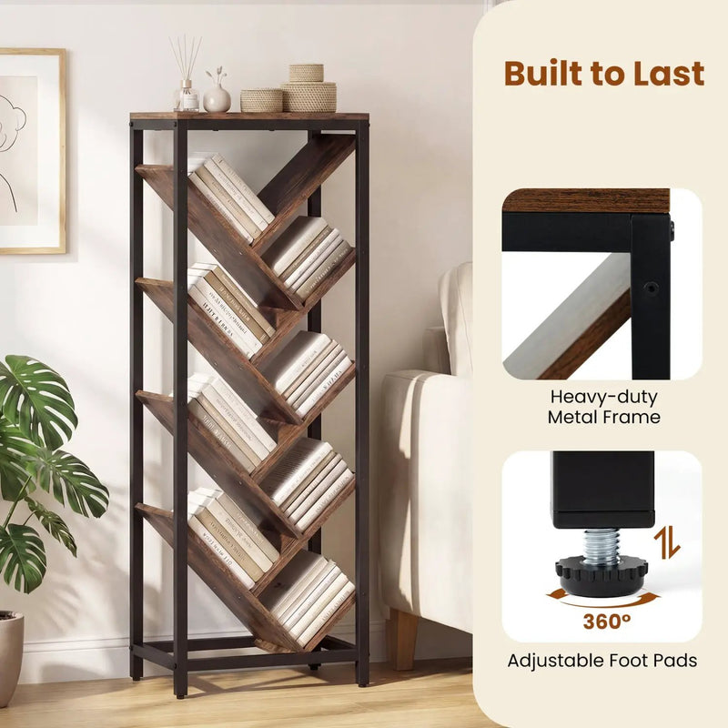 9-Tier Freestanding Bookcase for Hardcover Books by DirectDeals