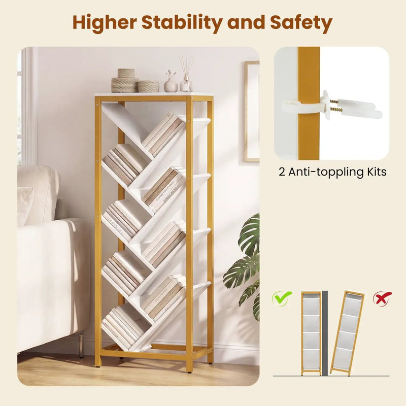 9-Tier Freestanding Bookcase for Hardcover Books by DirectDeals