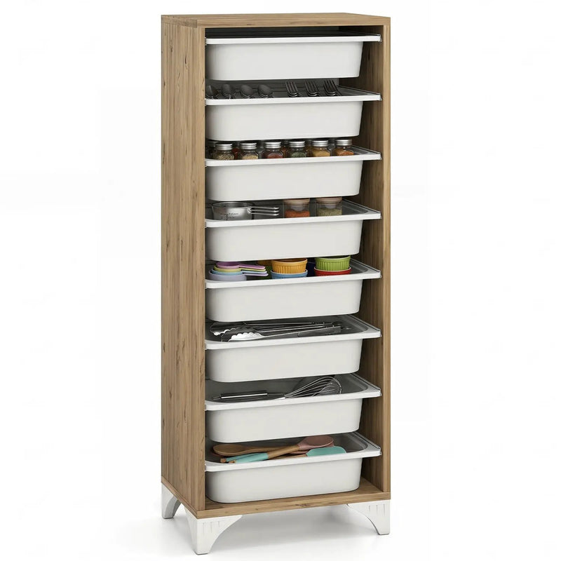 9-Tier Fruit & Vegetable Storage Rack with Slide-Out Baskets by DirectDeals