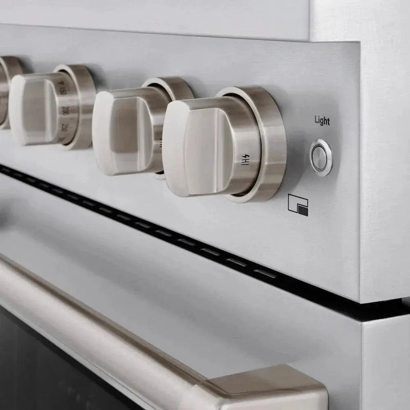 ZLINE 30"Paramount Dual Fuel Range Stainless Steel, Brass Burner, SDR-BR-30 by Farmhouse Kitchen and Bath