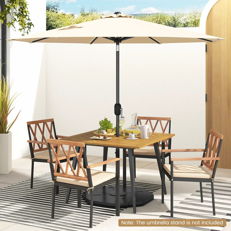 9 FT Outdoor Market Patio Table Umbrella Push Button Tilt Crank Lift-gray by DirectDeals