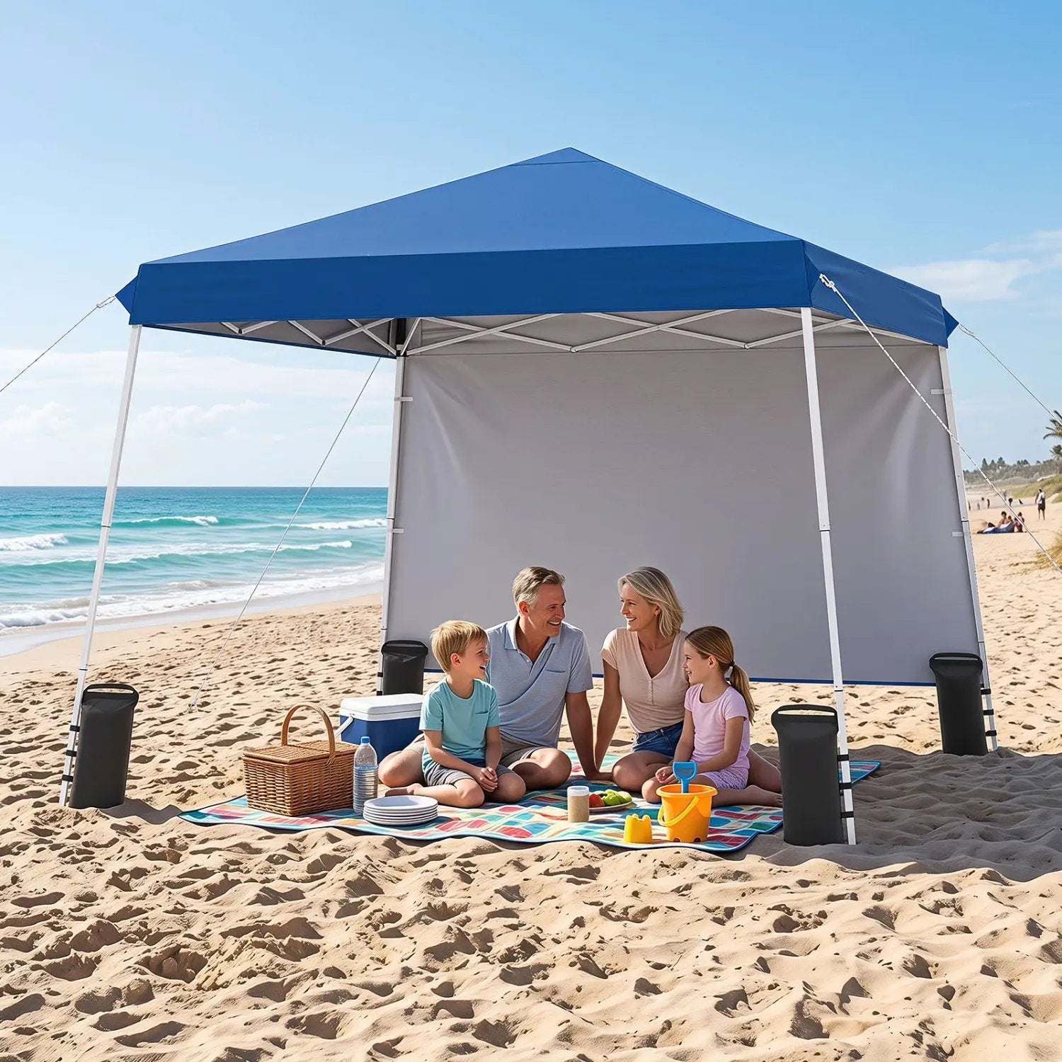 Pop Up Canopy Tent 9x9 ft with Carry Bag and Stakes by DirectDeals