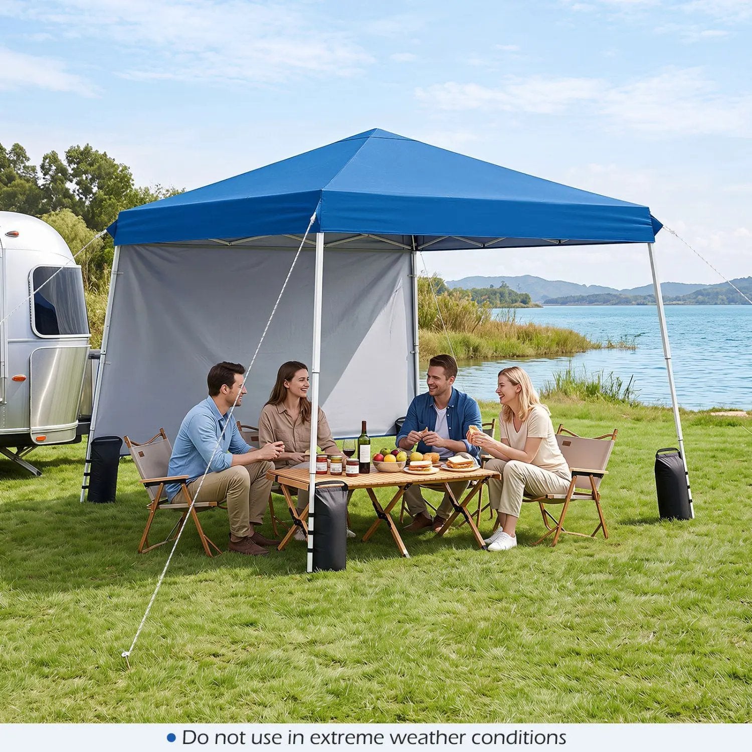Pop Up Canopy Tent 9x9 ft with Carry Bag and Stakes by DirectDeals
