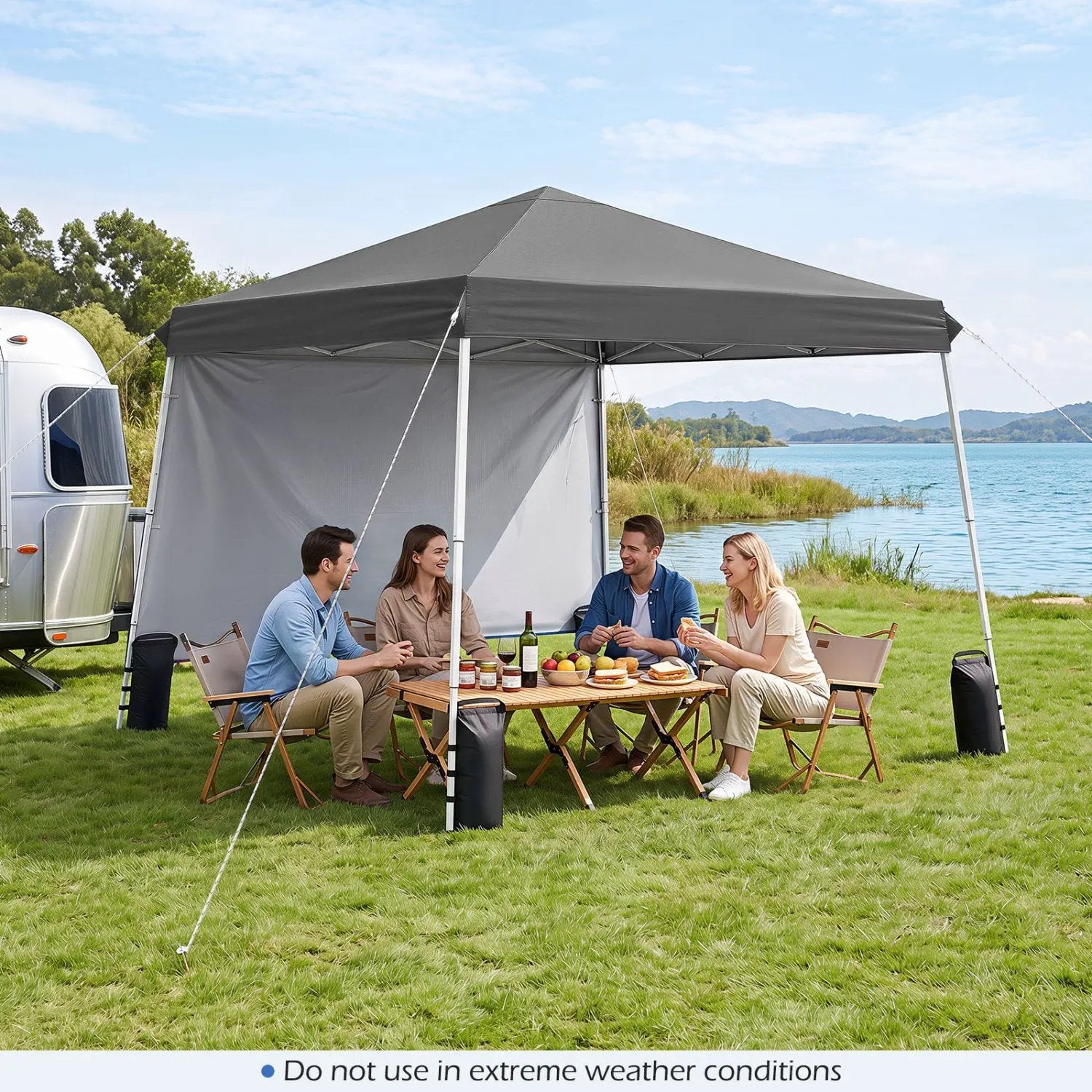 Pop Up Canopy Tent 9x9 ft with Carry Bag and Stakes by DirectDeals