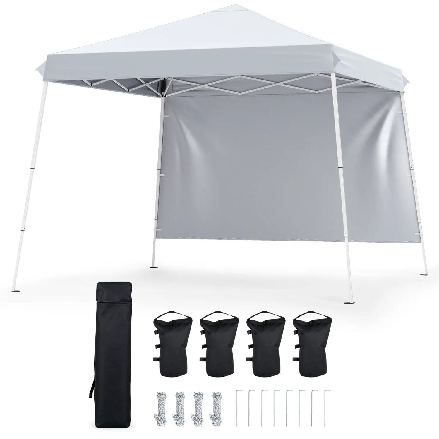 Pop Up Canopy Tent 9x9 ft with Carry Bag and Stakes by DirectDeals