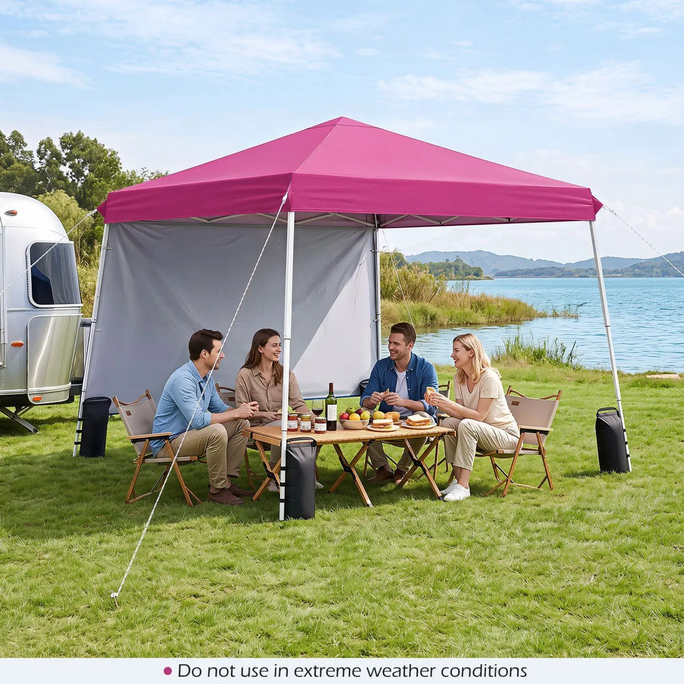 Pop Up Canopy Tent 9x9 ft with Carry Bag and Stakes by DirectDeals