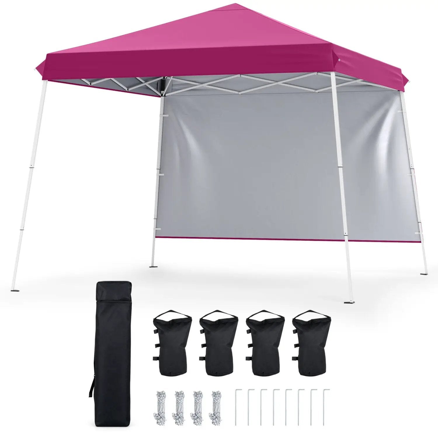 Pop Up Canopy Tent 9x9 ft with Carry Bag and Stakes by DirectDeals