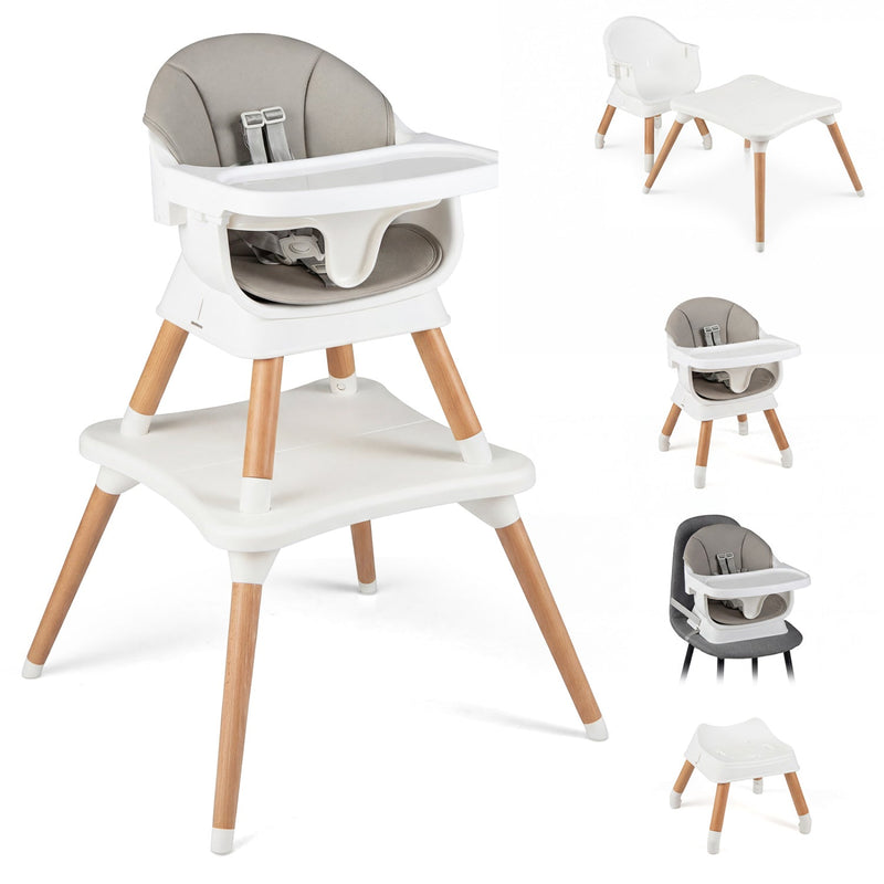 9-in-1 Convertible High Chair with Solid Wood Legs for Babies and Toddlers by DirectDeals