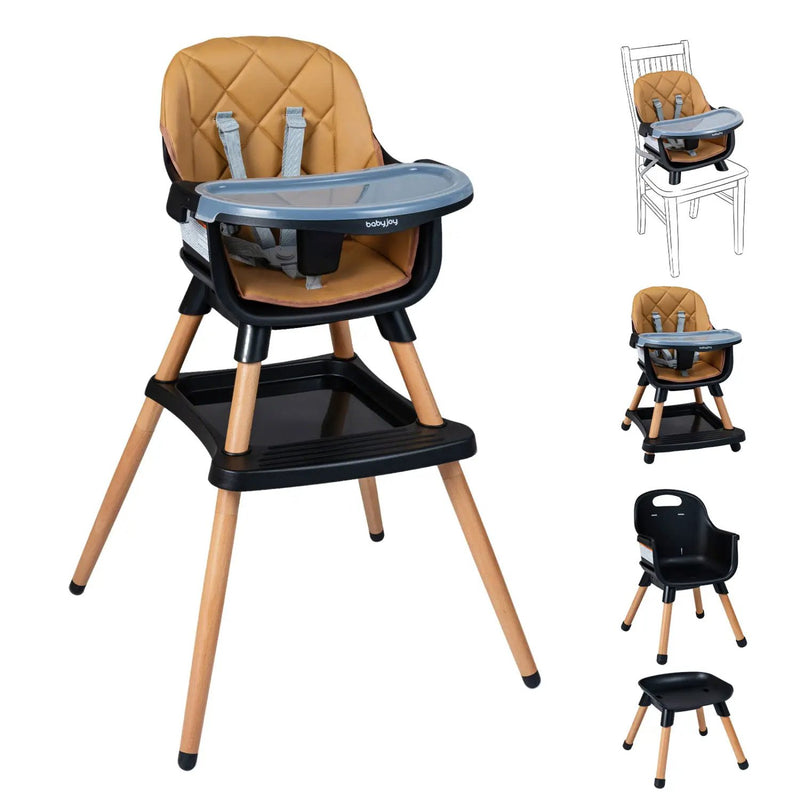9-in-1 Convertible High Chair for Babies and Toddlers with Seat Cushion by DirectDeals
