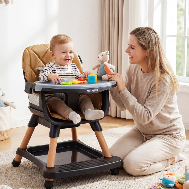 9-in-1 Convertible High Chair for Babies and Toddlers with Seat Cushion by DirectDeals