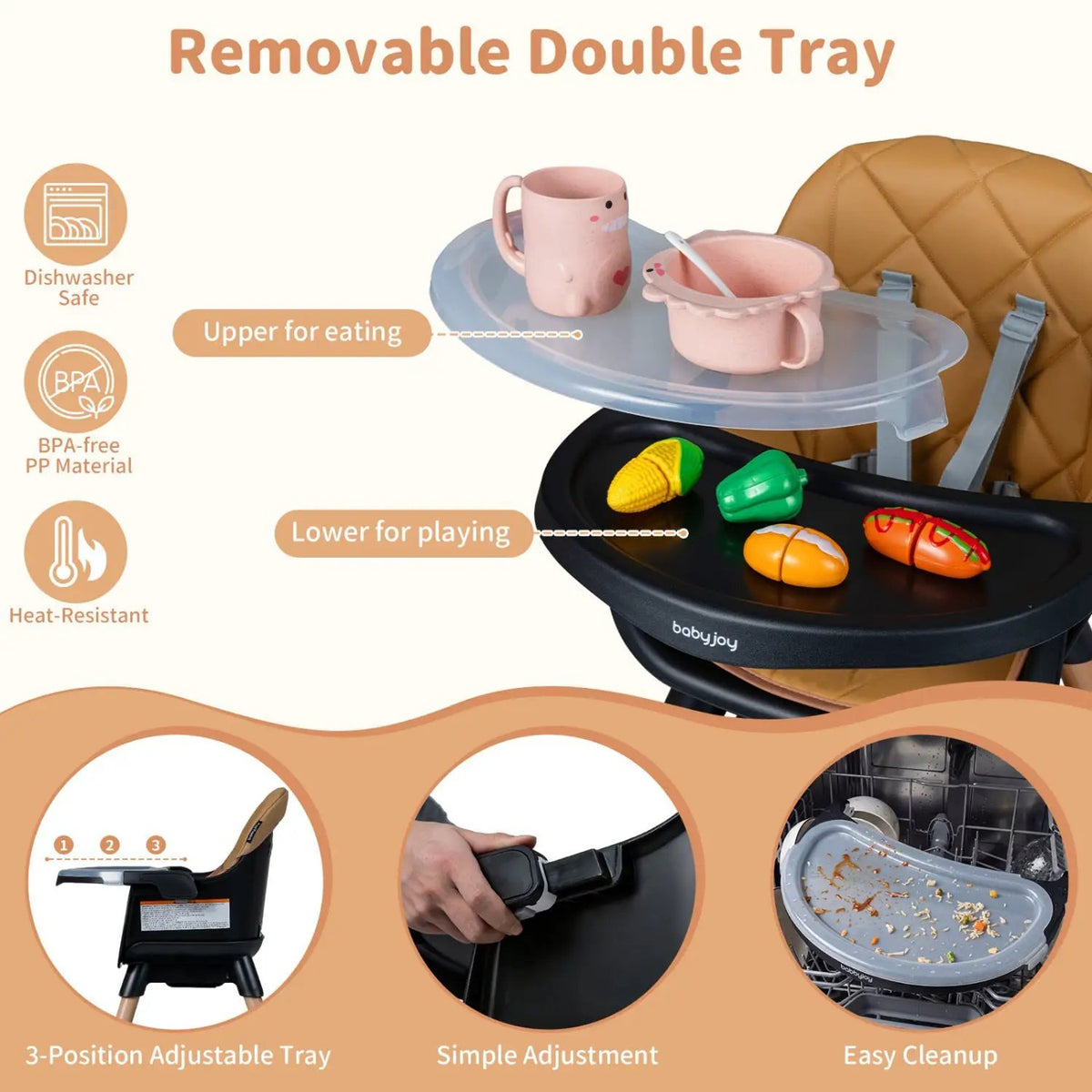 9-in-1 Convertible High Chair for Babies and Toddlers with Seat Cushion, photo 23 of 32