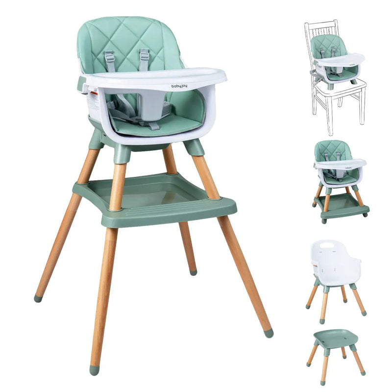 9-in-1 Convertible High Chair for Babies and Toddlers with Seat Cushion by DirectDeals