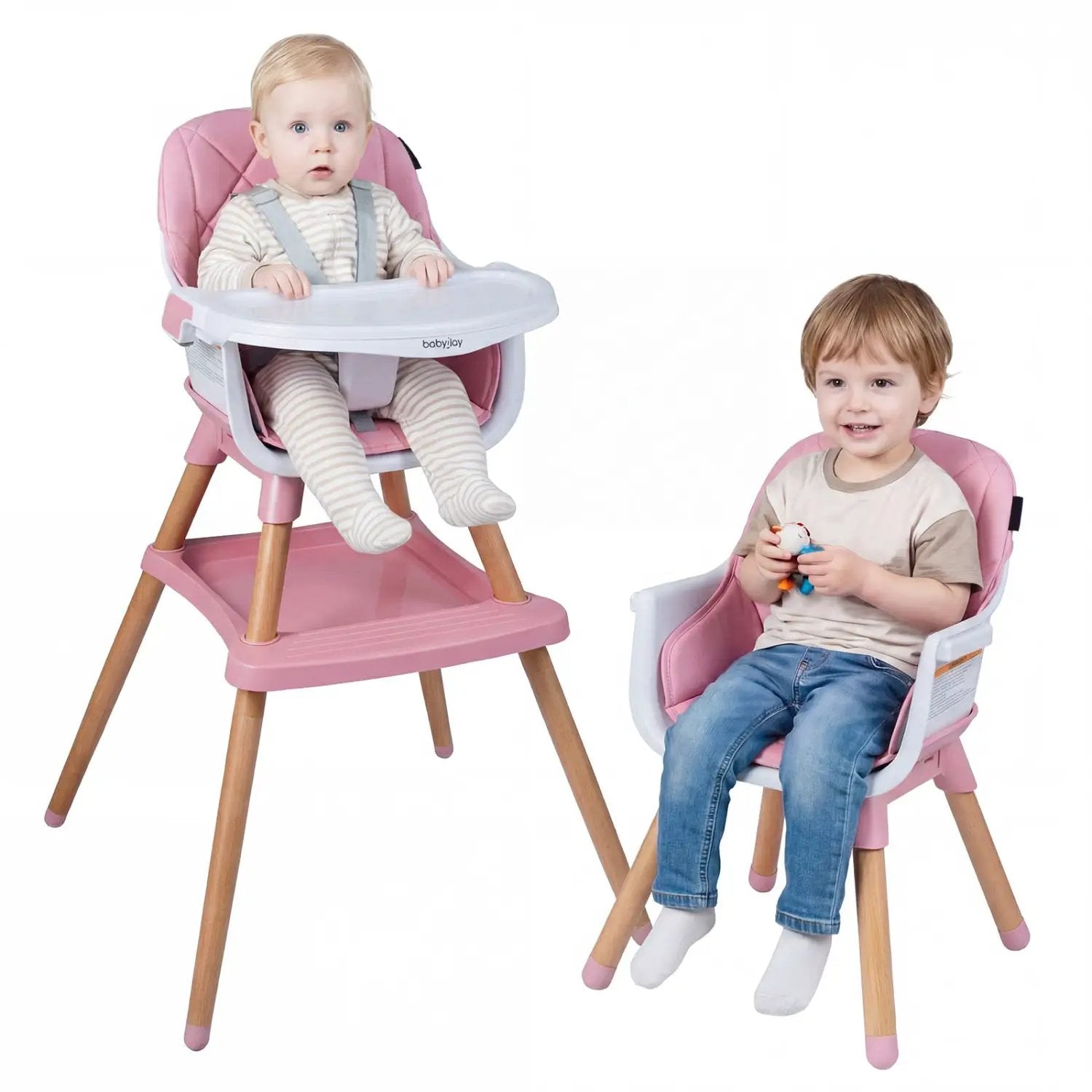 9-in-1 Convertible High Chair for Babies and Toddlers with Seat Cushion by DirectDeals