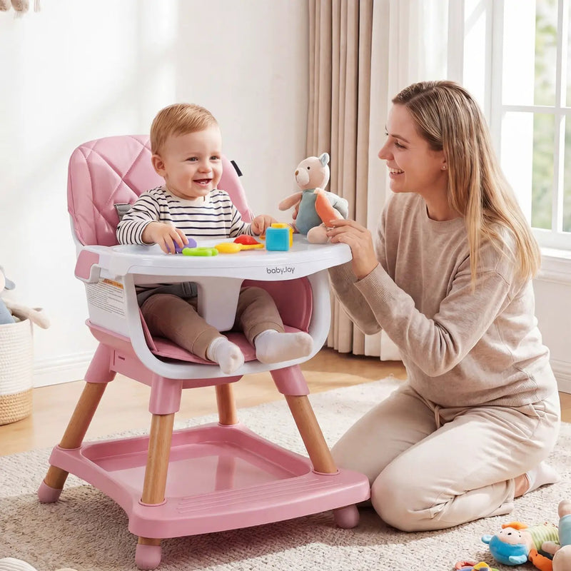 9-in-1 Convertible High Chair for Babies and Toddlers with Seat Cushion by DirectDeals