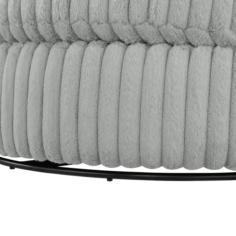Mindy - Oversized Swivel Barrel Chair - Gray by HouseOfZazla