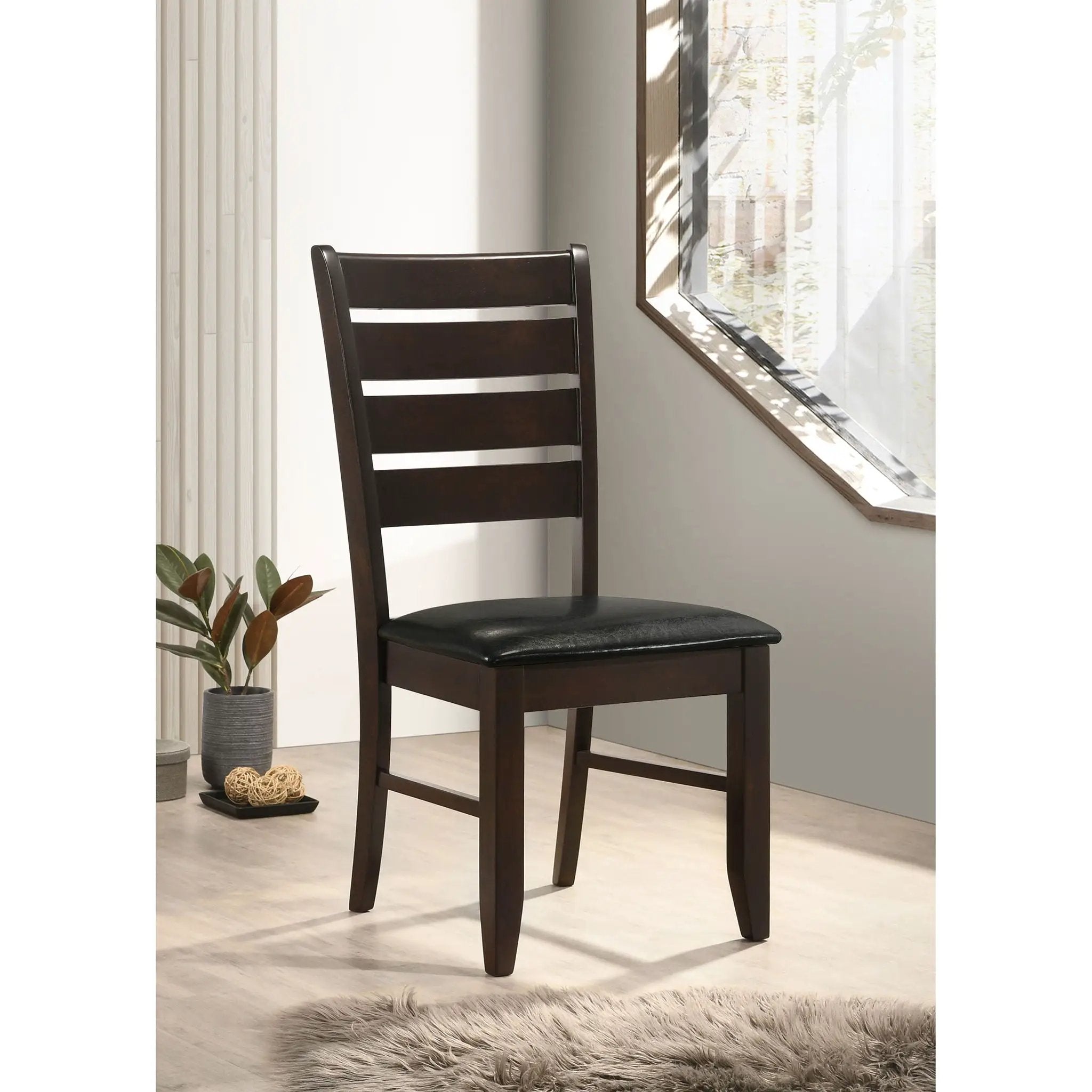 Padded Seat Side Chairs With Tapered Slats (Set of 2) by HouseOfZazla