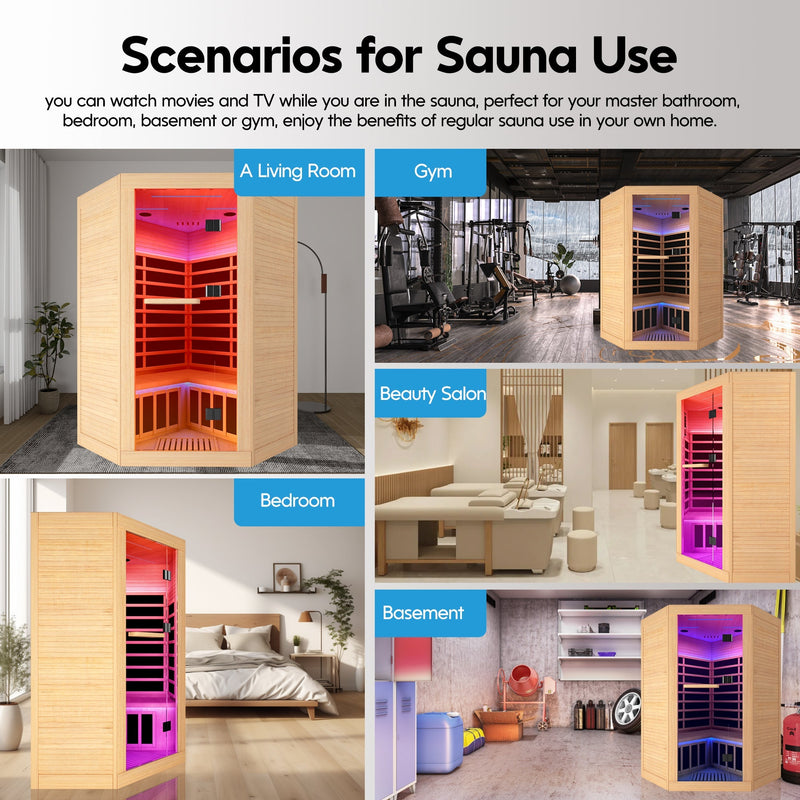 Canadian hemlock pentagonal double sauna by HouseOfZazla