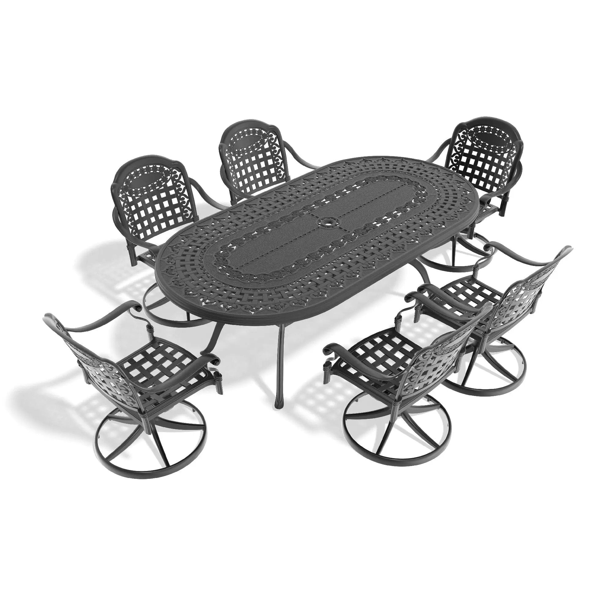 7-Piece All-Weather Cast Aluminum Dining Set by HouseOfZazla